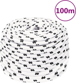 vidaXL - Werktouw - 10 - mm - 100 - m - polyester - wit