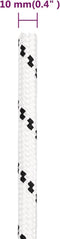 vidaXL - Werktouw - 10 - mm - 100 - m - polyester - wit