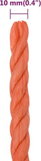 vidaXL - Werktouw - 10 - mm - 25 - m - polypropeen - oranje