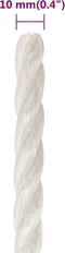 vidaXL - Werktouw - 10 - mm - 50 - m - polypropeen - wit