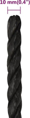 vidaXL - Werktouw - 10 - mm - 50 - m - polypropeen - zwart