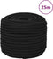 vidaXL - Werktouw - 12 - mm - 25 - m - polyester - zwart