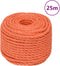vidaXL - Werktouw - 12 - mm - 25 - m - polypropeen - oranje