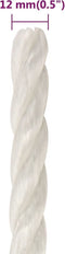 vidaXL - Werktouw - 12 - mm - 25 - m - polypropeen - wit