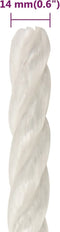 vidaXL - Werktouw - 14 - mm - 250 - m - polypropeen - wit