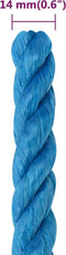 vidaXL - Werktouw - 14 - mm - 50 - m - polypropeen - blauw