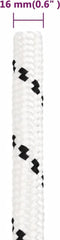 vidaXL - Werktouw - 16 - mm - 100 - m - polyester - wit