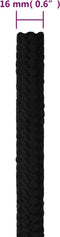 vidaXL - Werktouw - 16 - mm - 100 - m - polyester - zwart