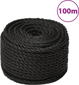 vidaXL - Werktouw - 16 - mm - 100 - m - polypropeen - zwart