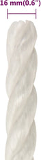 vidaXL - Werktouw - 16 - mm - 25 - m - polypropeen - wit