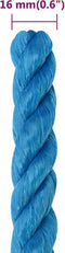 vidaXL - Werktouw - 16 - mm - 50 - m - polypropeen - blauw