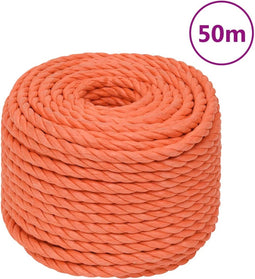 vidaXL - Werktouw - 16 - mm - 50 - m - polypropeen - oranje