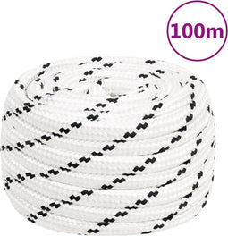 vidaXL - Werktouw - 18 - mm - 100 - m - polyester - wit