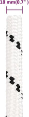 vidaXL - Werktouw - 18 - mm - 100 - m - polyester - wit
