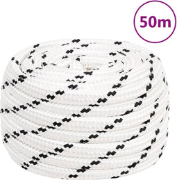 vidaXL - Werktouw - 18 - mm - 50 - m - polyester - wit