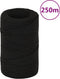 vidaXL - Werktouw - 2 - mm - 250 - m - polyester - zwart