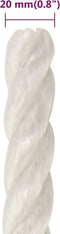 vidaXL - Werktouw - 20 - mm - 100 - m - polypropeen - wit