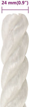 vidaXL - Werktouw - 24 - mm - 50 - m - polypropeen - wit