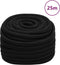 vidaXL - Werktouw - 25 - mm - 25 - m - polyester - zwart
