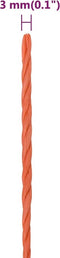 vidaXL - Werktouw - 3 - mm - 25 - m - polypropeen - oranje
