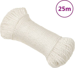 vidaXL - Werktouw - 3 - mm - 25 - m - polypropeen - wit