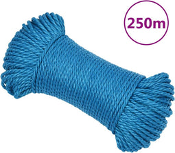 vidaXL - Werktouw - 3 - mm - 250 - m - polypropeen - blauw