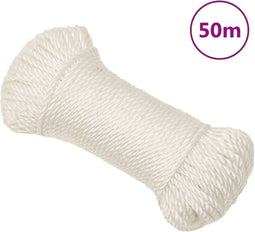 vidaXL - Werktouw - 3 - mm - 50 - m - polypropeen - wit
