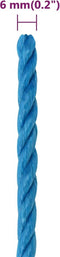 vidaXL - Werktouw - 6 - mm - 100 - m - polypropeen - blauw