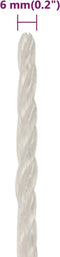 vidaXL - Werktouw - 6 - mm - 250 - m - polypropeen - wit
