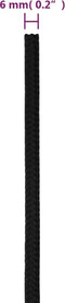 vidaXL - Werktouw - 6 - mm - 50 - m - polyester - zwart