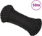 vidaXL - Werktouw - 6 - mm - 50 - m - polypropeen - zwart