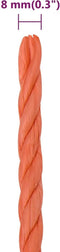 vidaXL - Werktouw - 8 - mm - 25 - m - polypropeen - oranje