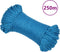 vidaXL - Werktouw - 8 - mm - 250 - m - polypropeen - blauw