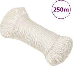 vidaXL - Werktouw - 8 - mm - 250 - m - polypropeen - wit