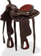 vidaXL Western zadel. hoofdstel en borstriem 12" echt leer bruin