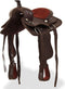 vidaXL Western zadel. hoofdstel en borstriem 12" echt leer bruin