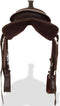 vidaXL Western zadel. hoofdstel en borstriem 12" echt leer bruin