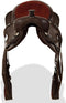 vidaXL Western zadel. hoofdstel en borstriem 12" echt leer bruin