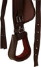 vidaXL Western zadel. hoofdstel en borstriem 12" echt leer bruin
