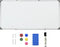 vidaXL Whiteboard magnetisch 110x60 cm staal wit