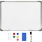 vidaXL Whiteboard magnetisch 90x60 cm staal wit
