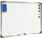 vidaXL Whiteboard magnetisch 90x60 cm staal wit