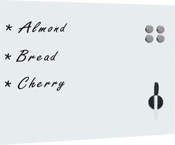 vidaXL Whiteboard voor aan de wand magnetisch 80x60 cm glas