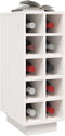 vidaXL - Wijnkast - 23x34x61 - cm - massief - grenenhout - wit