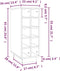 vidaXL - Wijnkast - 23x34x61 - cm - massief - grenenhout - wit