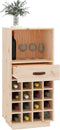 vidaXL - Wijnkast - 45x34x100 - cm - massief - grenenhout