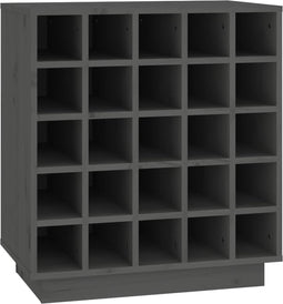 vidaXL - Wijnkast - 55,5x34x61 - cm - massief - grenenhout - grijs