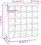 vidaXL - Wijnkast - 55,5x34x61 - cm - massief - grenenhout - grijs