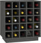 vidaXL - Wijnkast - 55,5x34x61 - cm - massief - grenenhout - grijs