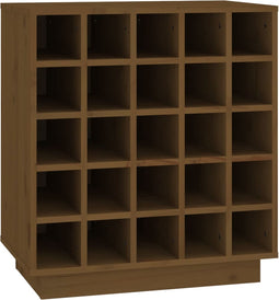 vidaXL - Wijnkast - 55,5x34x61 - cm - massief - grenenhout - honingbruin
